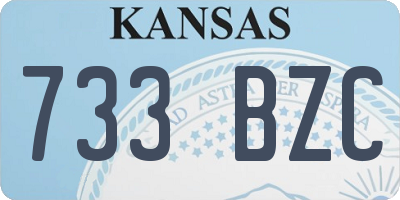 KS license plate 733BZC