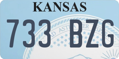 KS license plate 733BZG
