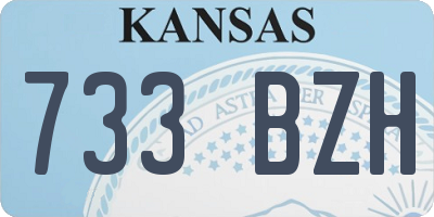 KS license plate 733BZH