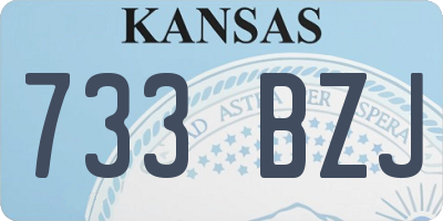 KS license plate 733BZJ
