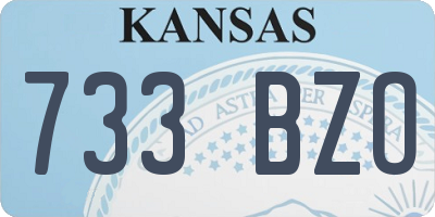 KS license plate 733BZO