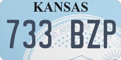 KS license plate 733BZP