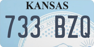 KS license plate 733BZQ