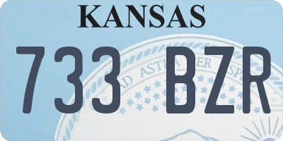 KS license plate 733BZR