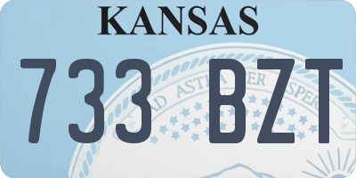 KS license plate 733BZT