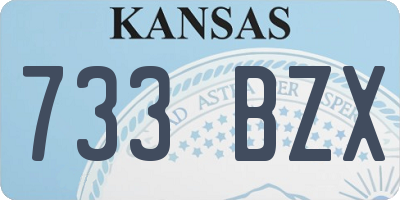 KS license plate 733BZX