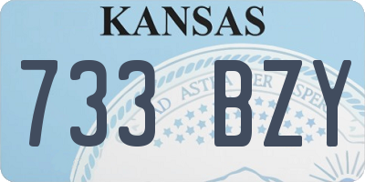KS license plate 733BZY