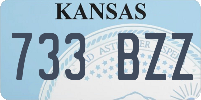 KS license plate 733BZZ