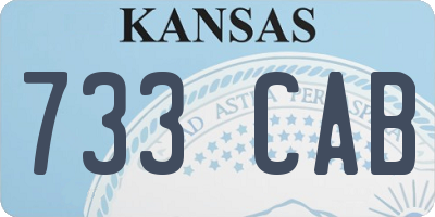 KS license plate 733CAB