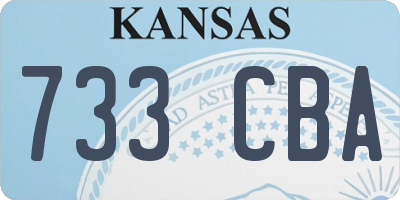 KS license plate 733CBA