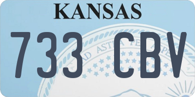 KS license plate 733CBV