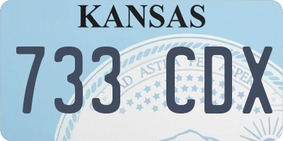 KS license plate 733CDX