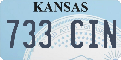 KS license plate 733CIN
