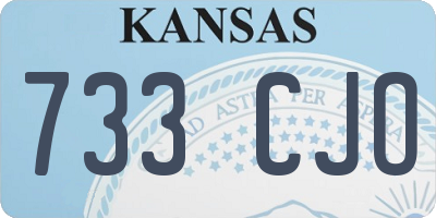 KS license plate 733CJO