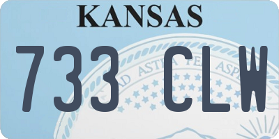 KS license plate 733CLW