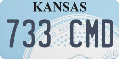 KS license plate 733CMD