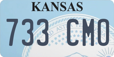 KS license plate 733CMO