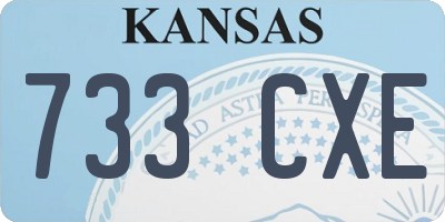 KS license plate 733CXE