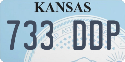 KS license plate 733DDP