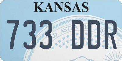 KS license plate 733DDR