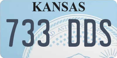KS license plate 733DDS