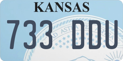 KS license plate 733DDU
