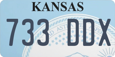KS license plate 733DDX