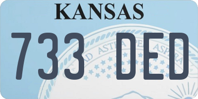 KS license plate 733DED