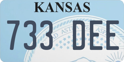 KS license plate 733DEE