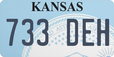 KS license plate 733DEH