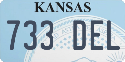 KS license plate 733DEL