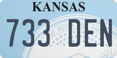 KS license plate 733DEN