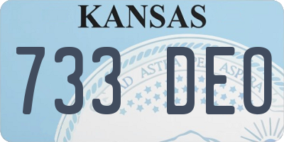 KS license plate 733DEO