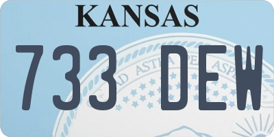 KS license plate 733DEW