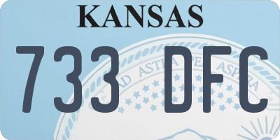 KS license plate 733DFC