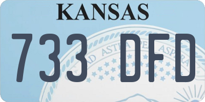 KS license plate 733DFD