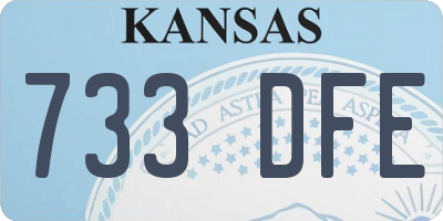 KS license plate 733DFE