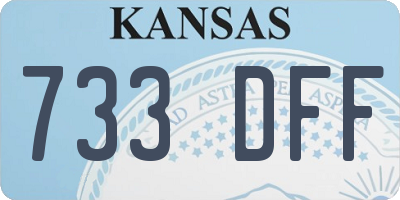 KS license plate 733DFF