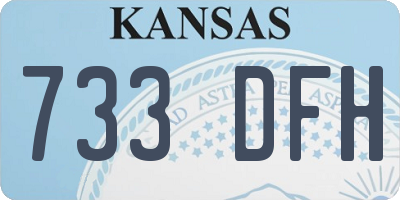 KS license plate 733DFH
