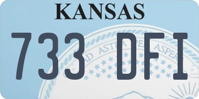 KS license plate 733DFI