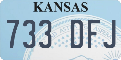 KS license plate 733DFJ