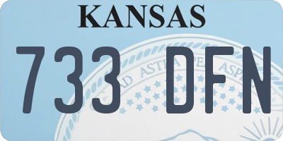 KS license plate 733DFN