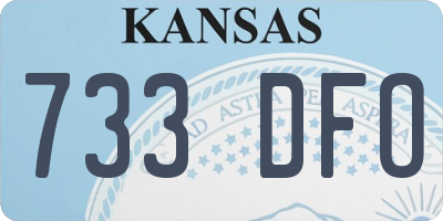 KS license plate 733DFO