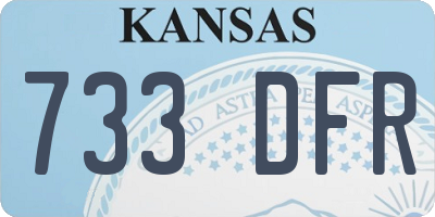 KS license plate 733DFR