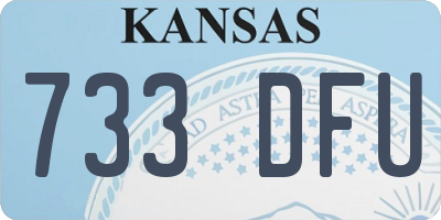 KS license plate 733DFU