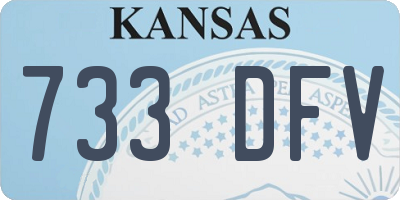 KS license plate 733DFV