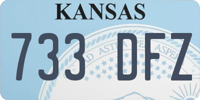 KS license plate 733DFZ