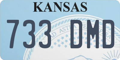 KS license plate 733DMD