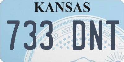 KS license plate 733DNT