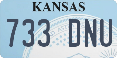 KS license plate 733DNU